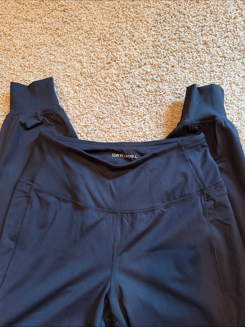 CALIA by Carrie Underwood Black High-Waist Track Joggers - Picture 4 of 5